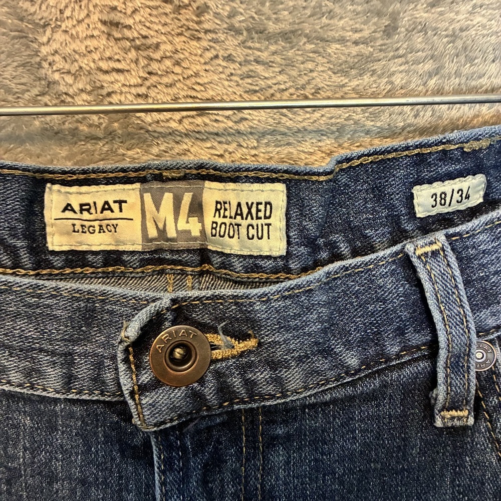 Ariat Mens M4 Relaxed Boot Jeans 38x34 Dark Wash Cowboy Western Country - Picture 8 of 16